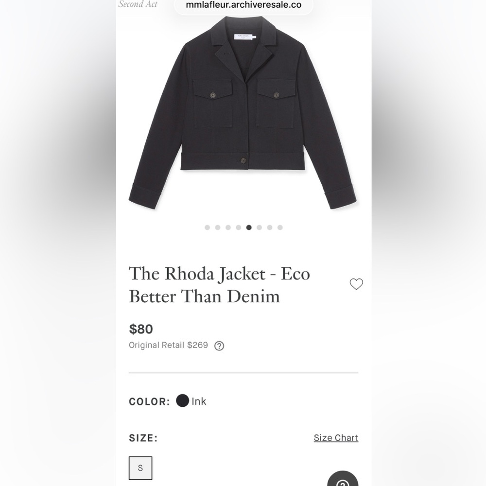 Ink Blue MM Lafleur cropped Jacket